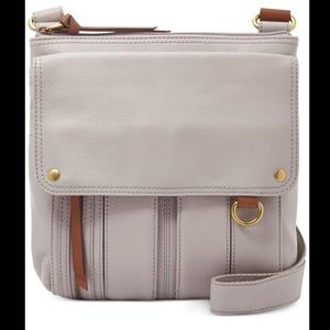 Fossil Morgan Traveler Crossbody Bag White Leather
